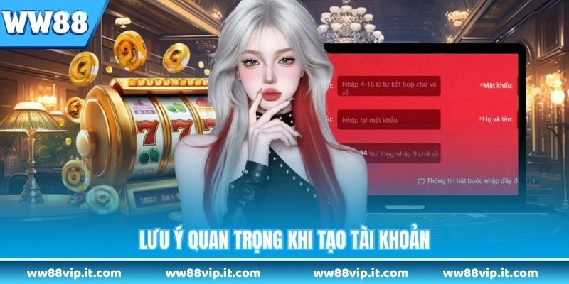 Lưu ý quan trọng khi tạo tài khoản